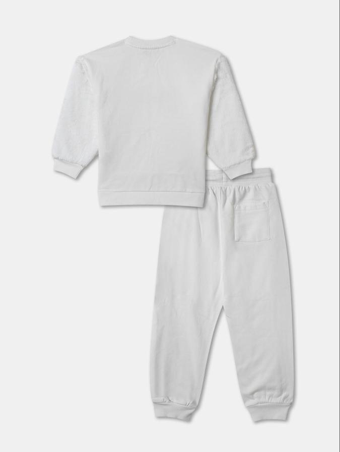 R&B Grey Printed Girls Clothing Set