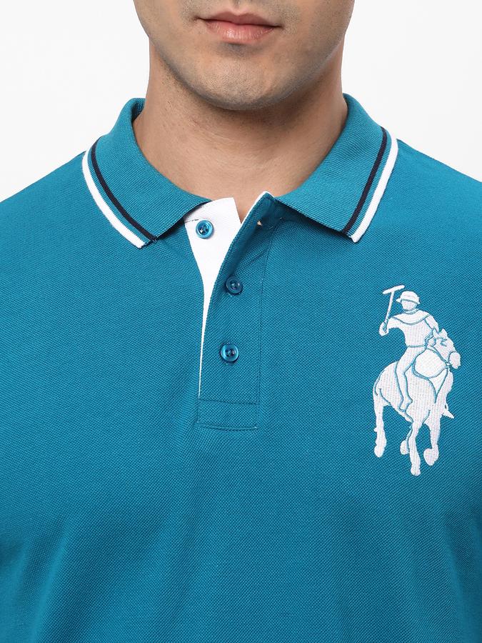 R&B Men's Chest & Sleeve Embroidered Polo image number 3