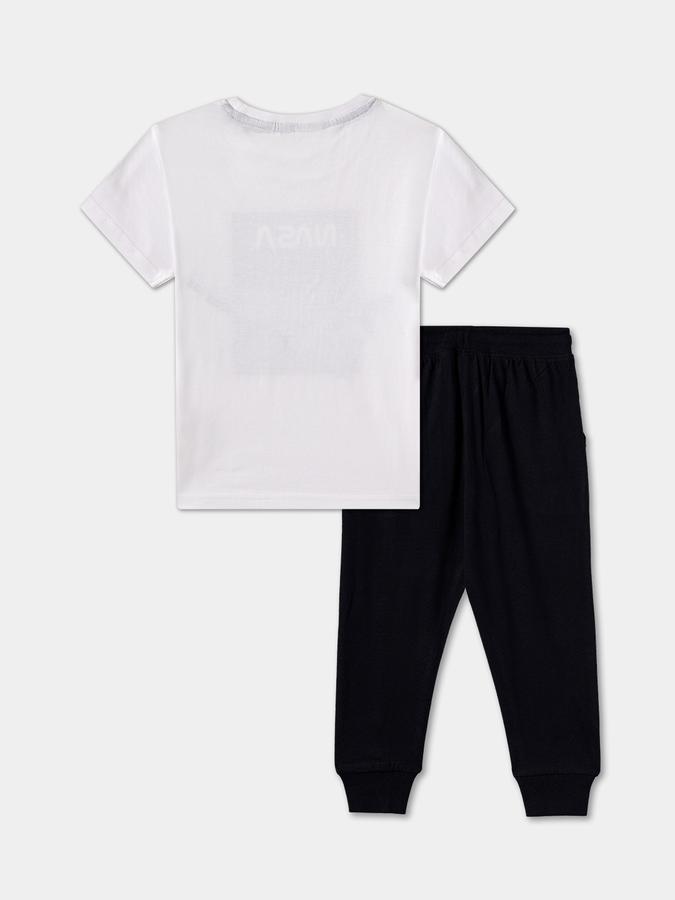 Boys Graphic Print Short Sleeve Crew Neck Sleepwear Set