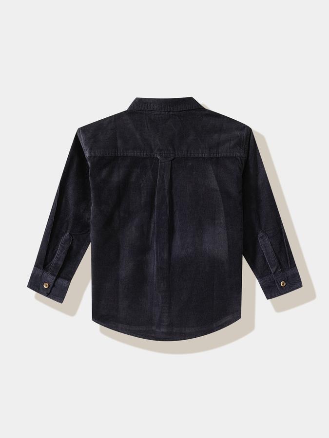 Boys Cotton Regular Fit Long Sleeve Solid Shirt