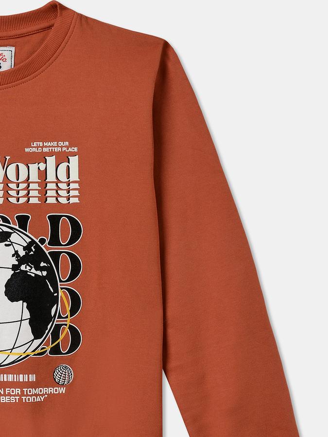 Boys Relaxed Fit Full Sleeve Crew Neck SweaT-Shirt