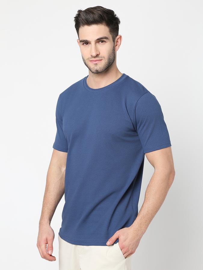 Men Patterned Regular Fit Crew-Neck T-Shirt image number 1