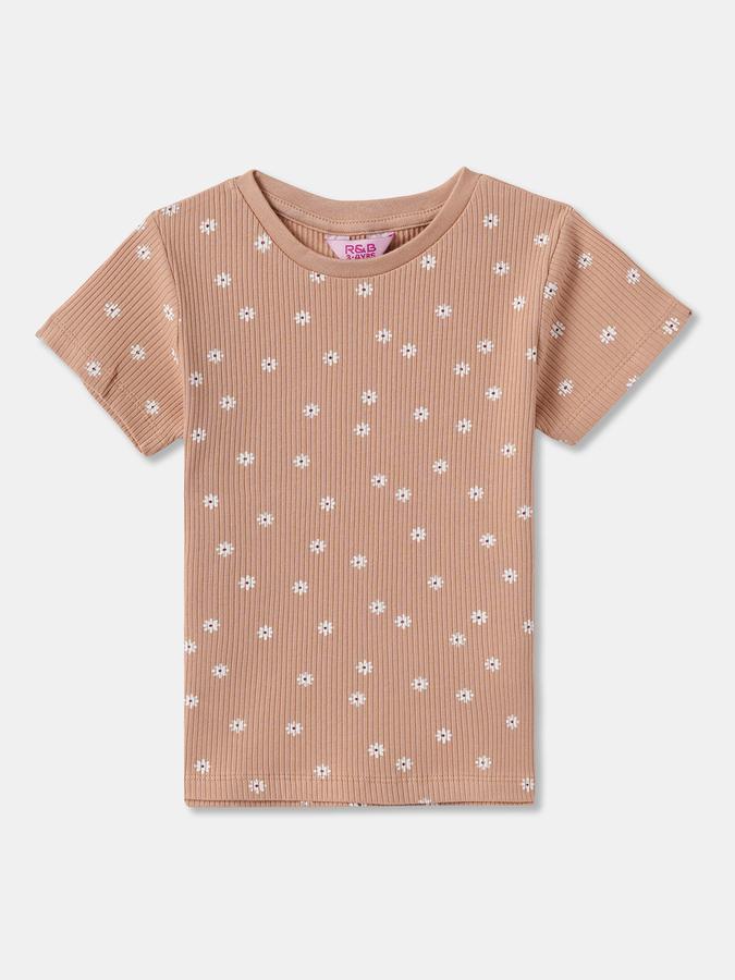 Girls Graphic Print Pure Cotton Regular T Shirt image number 3