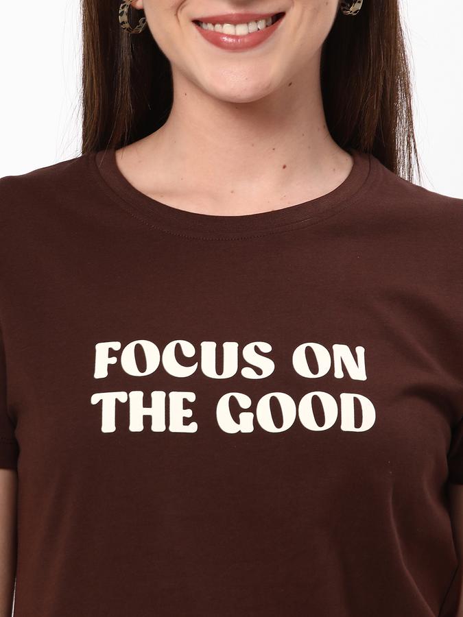 Women Typographic Print Crew-Neck T-Shirt image number 3