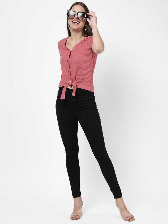 R&B Women's Printed Tie-Up Top image number 1