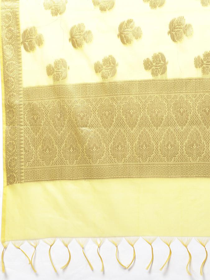 R&B Women Yellow Dupattas image number 3