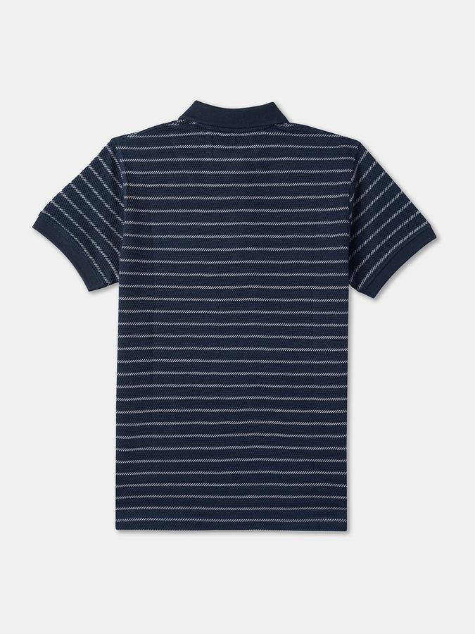 Boys Striped Relaxed Fit Polo T-Shirt image number 1