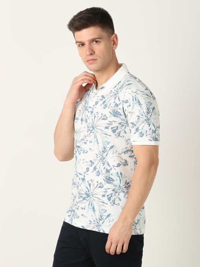 Men Printed Regular Fit Polo T-Shirt image number 1
