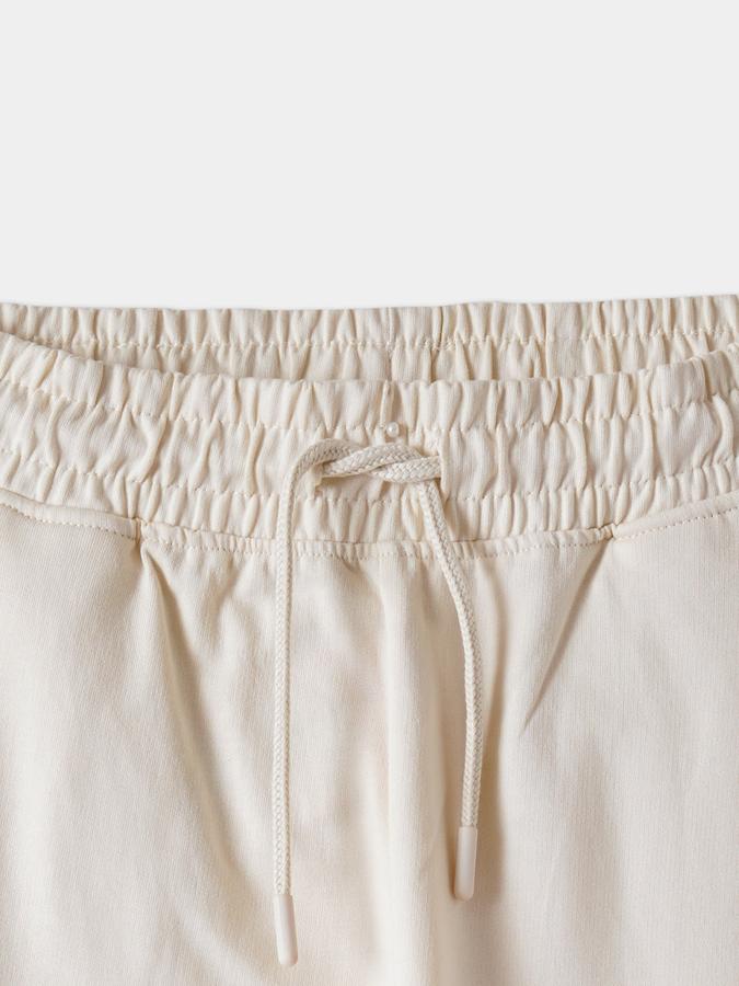 Girls Cotton Tapered Drawstring Waist Cuffed Hem Joggers