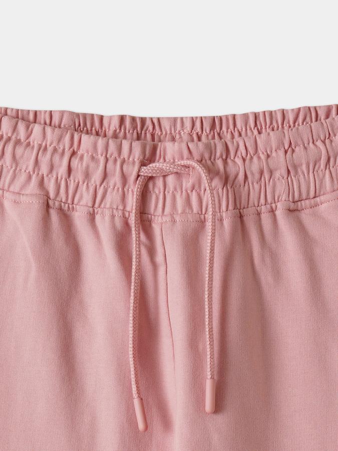 Girls Cotton Regular Fit Drawstring Waist Cuffed Hem Joggers