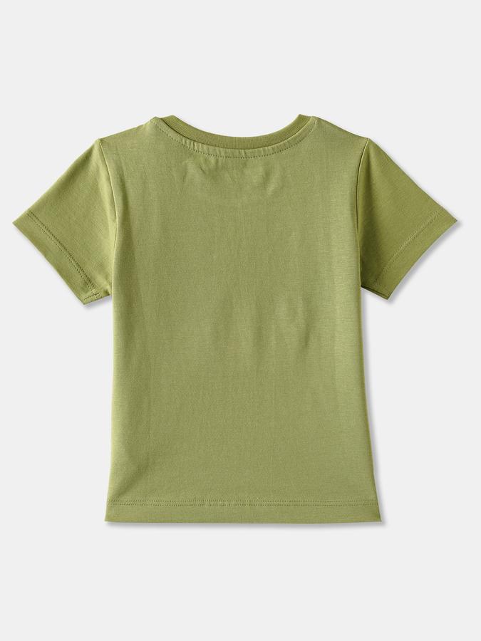 Boys Cotton Regular Fit Crew Neck Graphic T-shirt