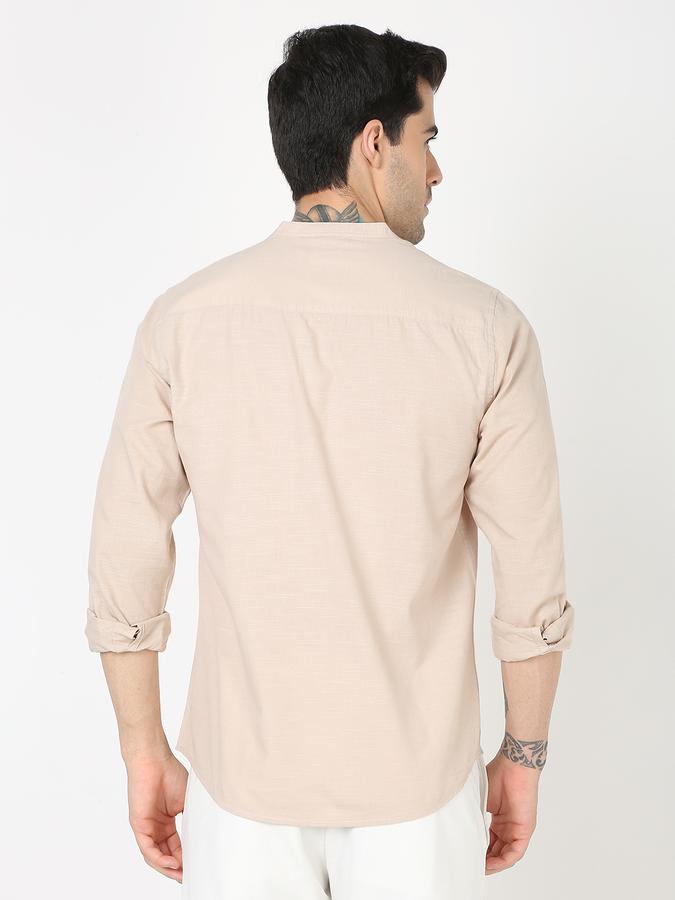 Men Regular Fit Shirt Mandarin Collar image number 3