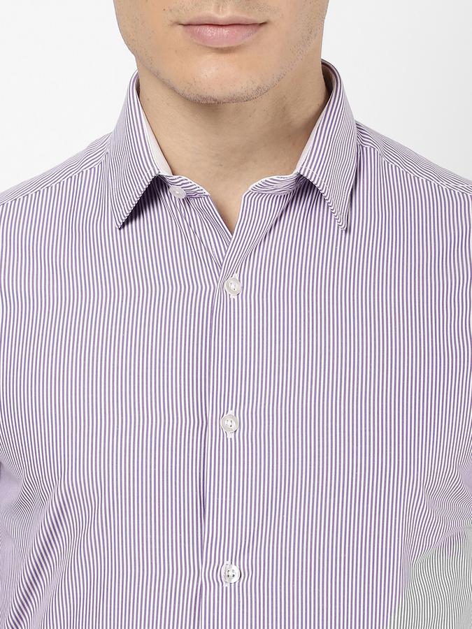 R&B Men Purple Formal Shirts image number 3