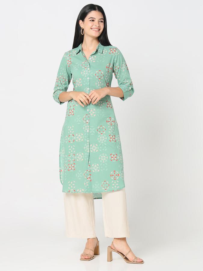 Women Printed Straight Kurta image number 1