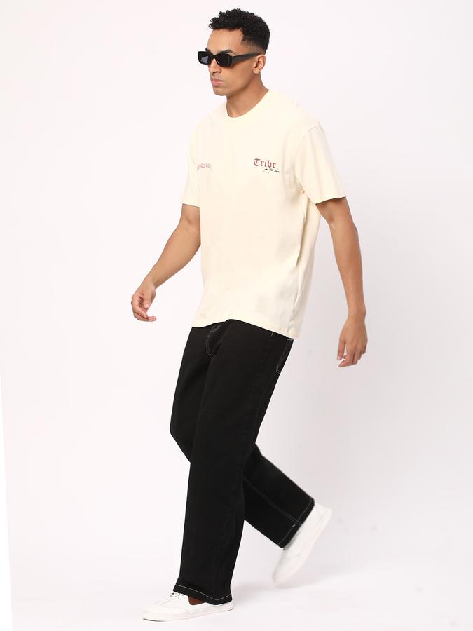 Men Typographic Print Regular Fit T-shirt data-index=