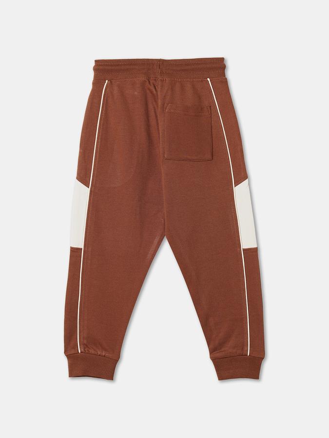 Boys Cotton Regular Fit Drawstring Waist Cuffed Hem Joggers