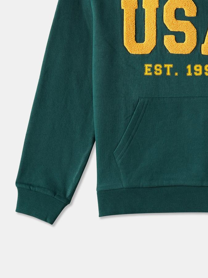 R&B Boys' Green Printed Jacket