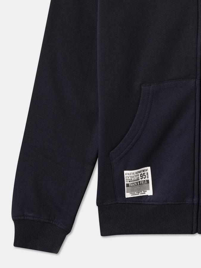 Boys Cotton Hooded Zip Up Graphic Jacket