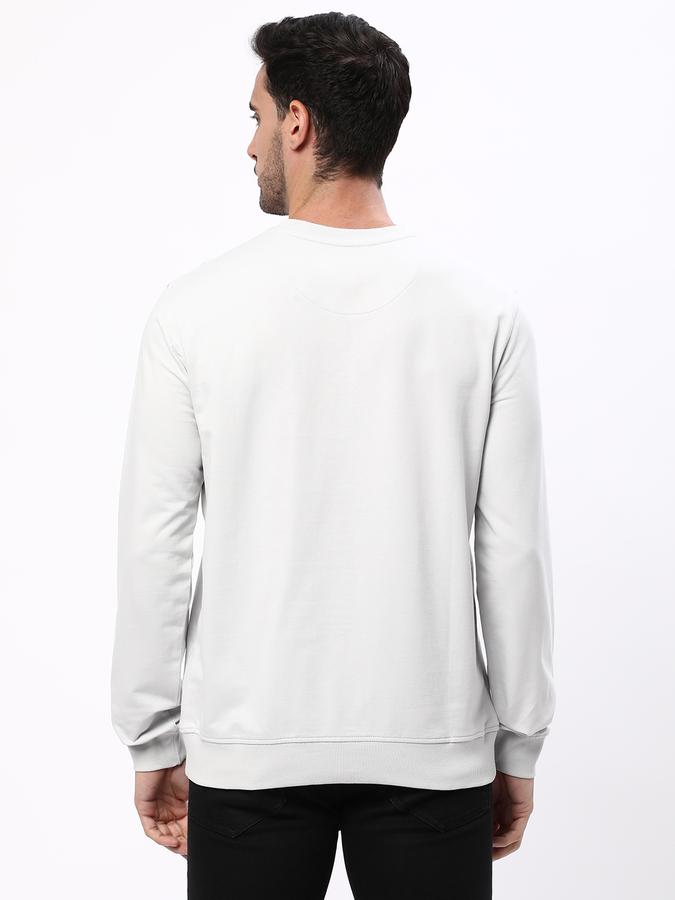 Men Cotton Regular Fit Crew Neck Graphic Sweatshirt
