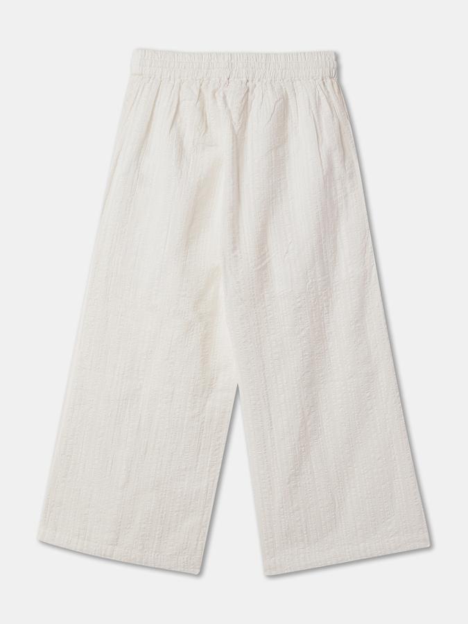 Boys Wide Leg Solid Drawstring Waist Trouser