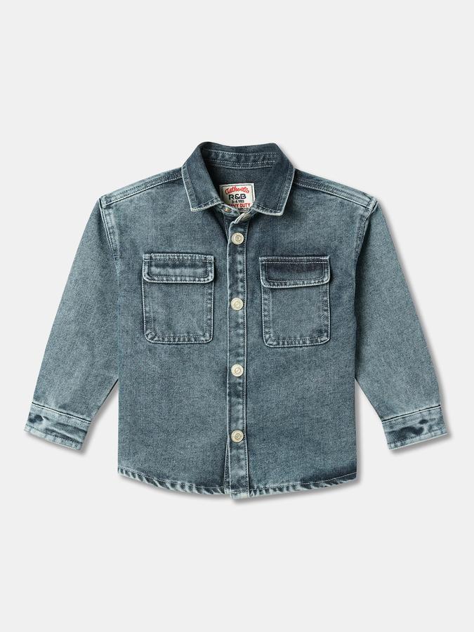 Boys Relaxed Fit Shirt with Flap Pockets image number 0