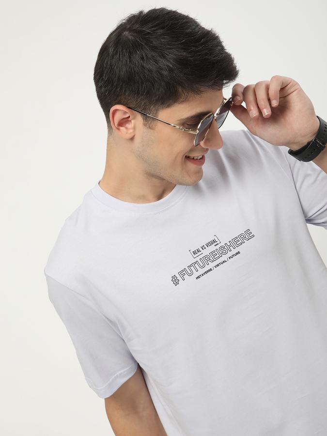 Men Typographic Print Regular Fit Crew-Neck T-Shirt image number 0