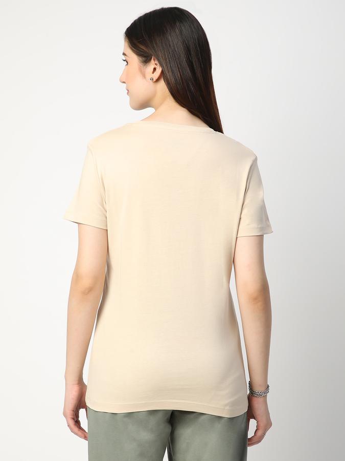 Women Cotton Regular Fit Crew Neck Graphic T-shirt