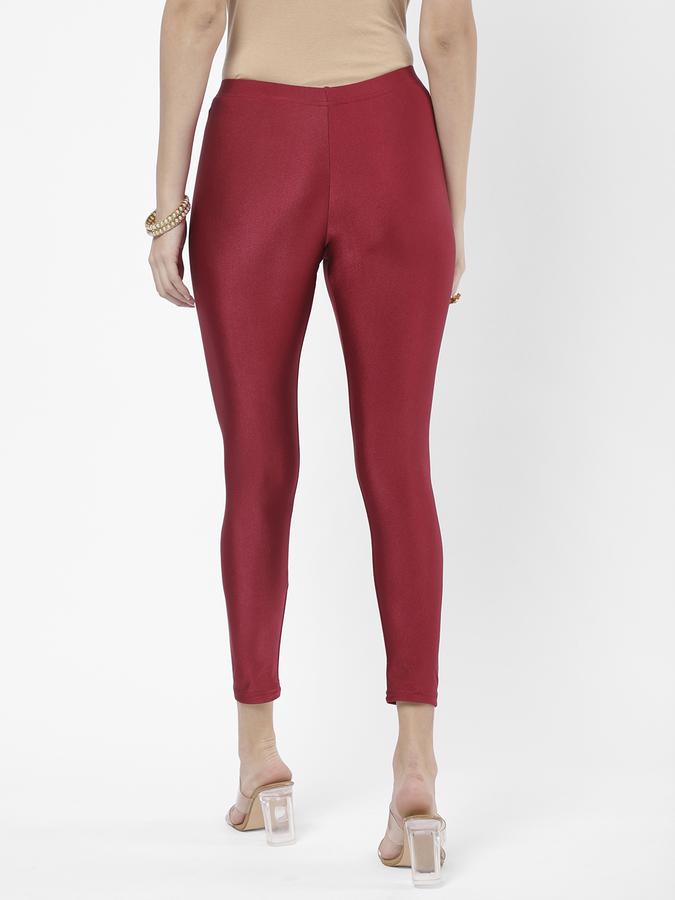 R&B Women Maroon Churidars & Leggings image number 2