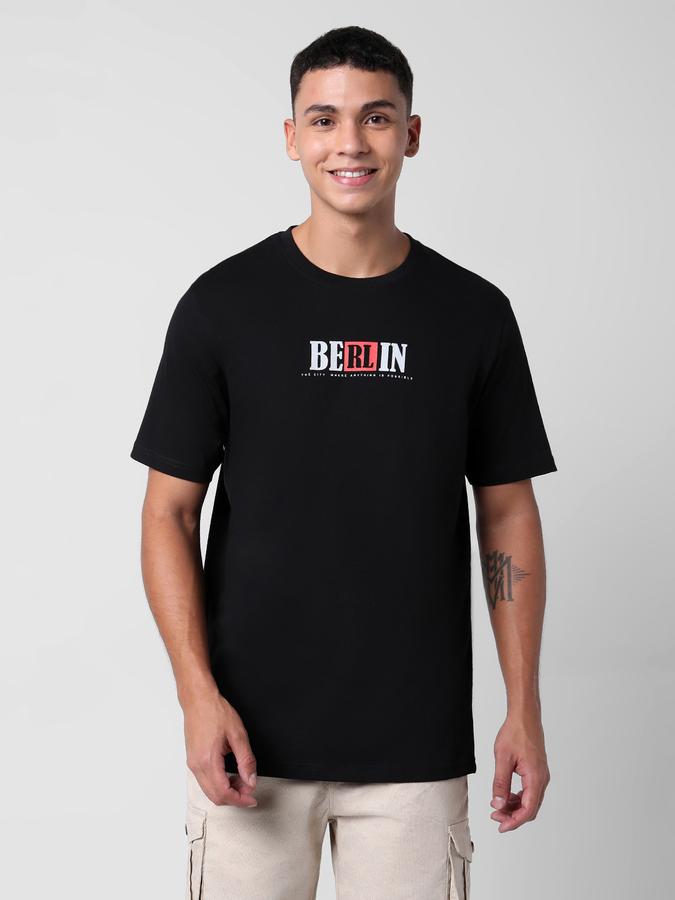 Typographic Print Round Neck T-Shirt image number 0