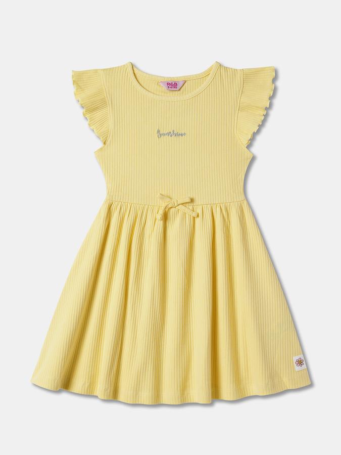 Girls Ribbed A-Line Dress image number 0
