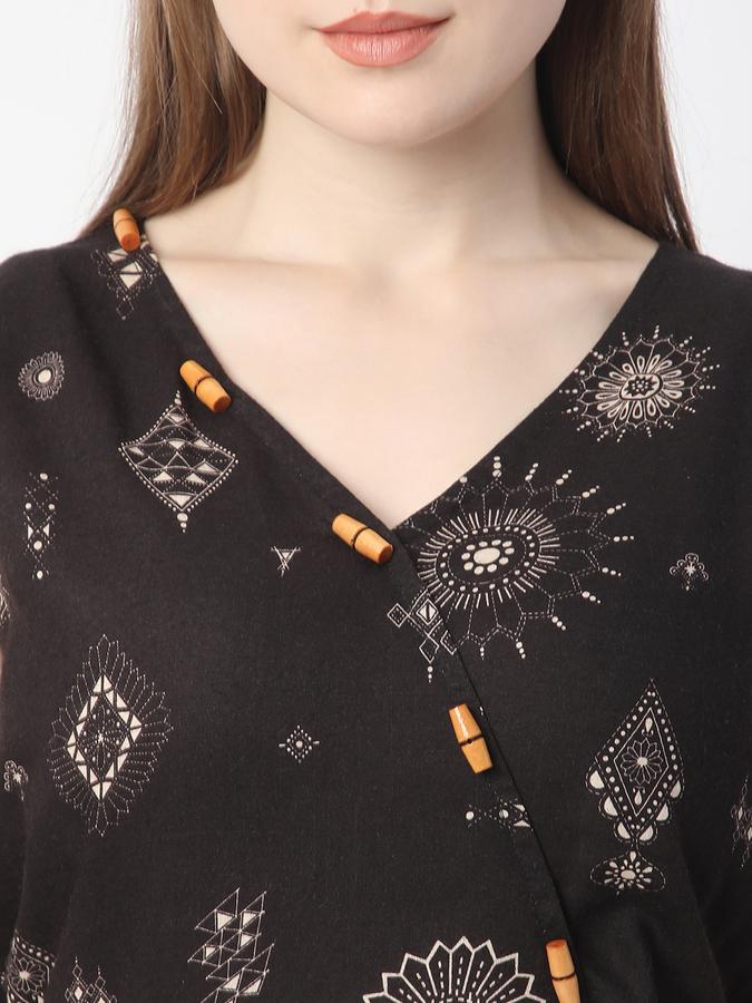 Women Rayon Printed A-Line Ethnic Dress