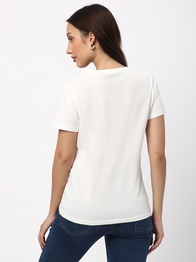 Women Cotton Regular Fit Round Neck Graphic T-shirt