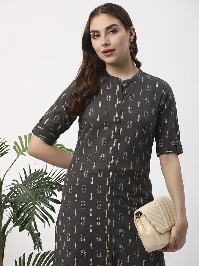 Women Printed Mandarin Neck Kurtas image number 0