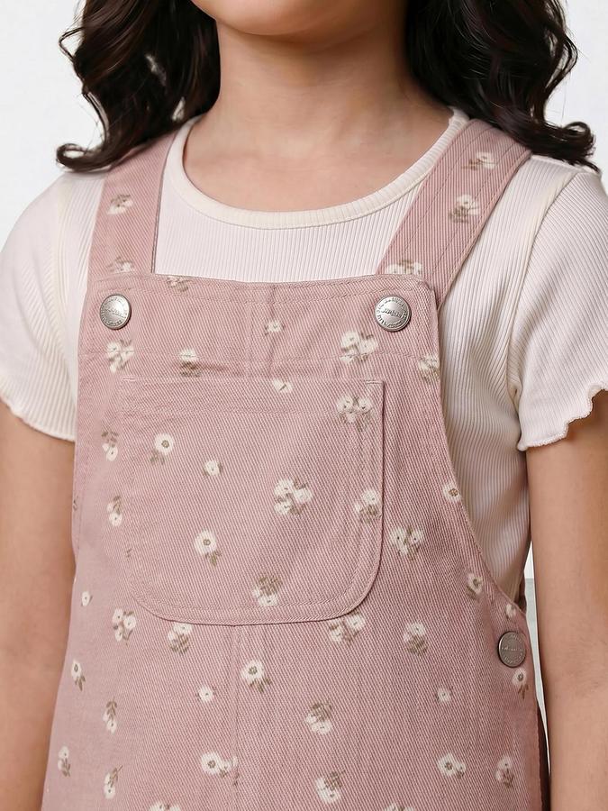 R&B Pink Cotton Girl Dungarees