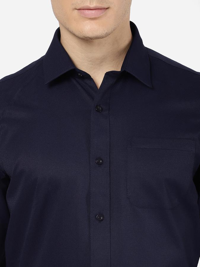 R&B Blue Men Formal Shirts image number 3
