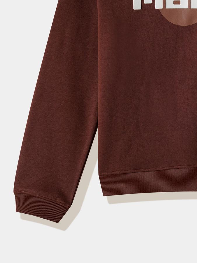 Boys Cotton Blend Relaxed Fit Crew Neck Graphic Sweatshirt