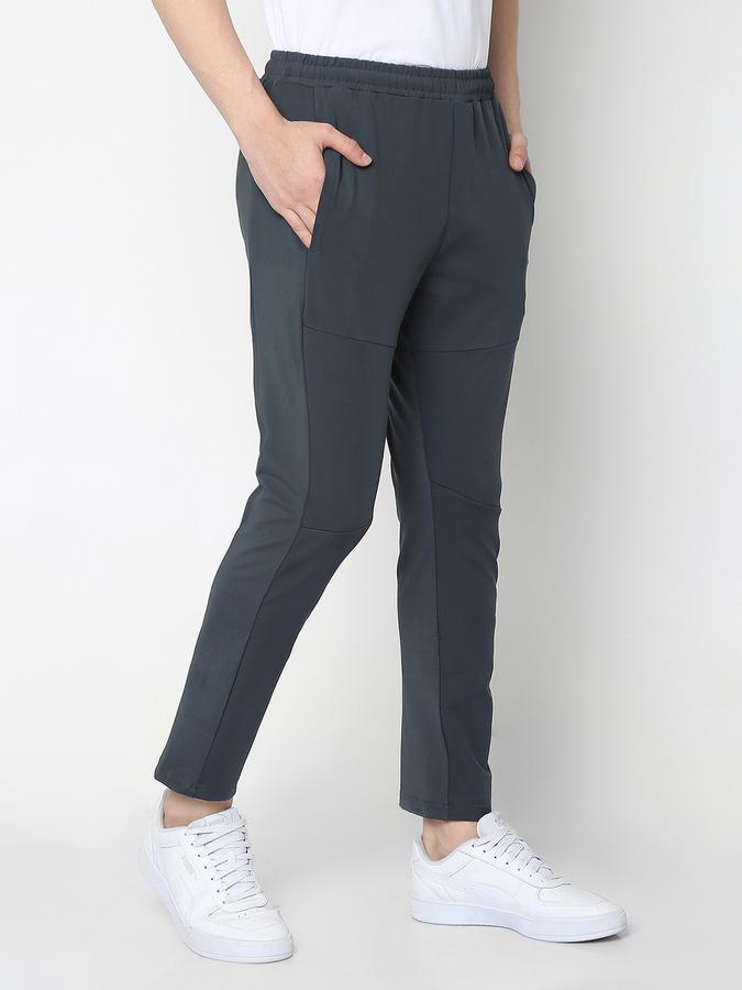 Men Typographic Print Straight Track Pants image number 2