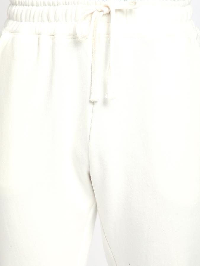 Men Cotton Regular Fit Drawstring Waist Cuffed Hem Trackpants