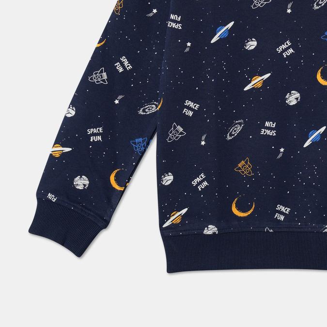 Boys Cotton Regular Fit Crew Neck Printed Sweatshirt