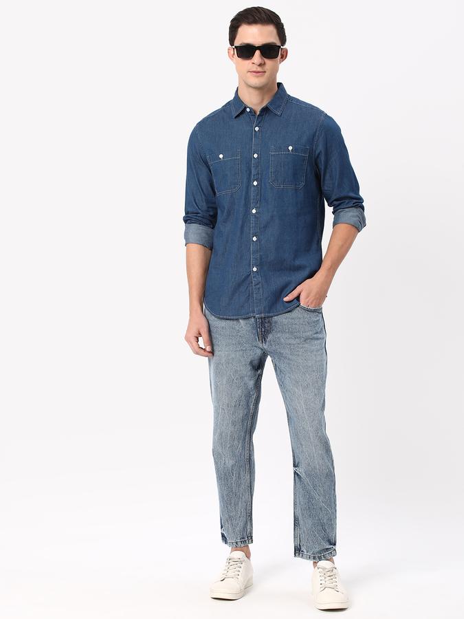 R&B Men's Denim Regular Fit Shirt image number 1