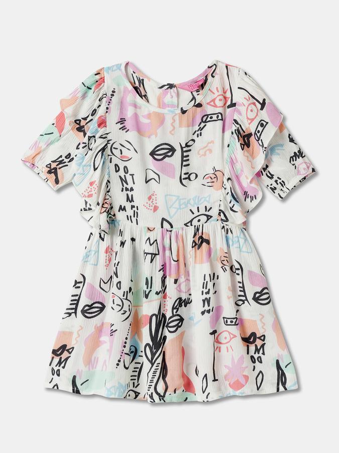 Girls All Over Printed Casual Dress