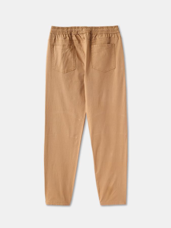 Boys Relaxed Fit Solid Drawstring Waist Trouser