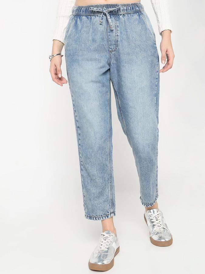 R&B Women Mid Blue Relaxed Fit Mid-Rise Jeans
