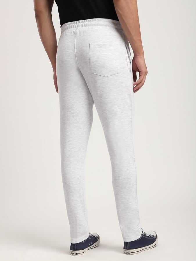 Men Cotton Blend Regular Fit Drawstring Cuffed Solid Trousers