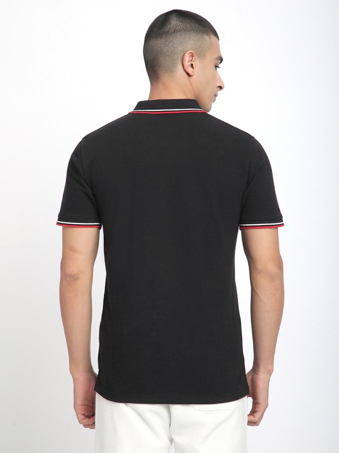 Men Polycotton Slim Fit Polo Neck Solid T-shirt