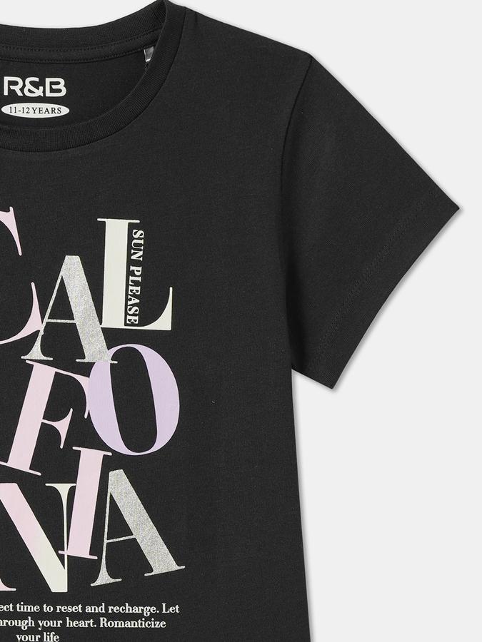 Girls Graphic Print Pure Cotton Regular T Shirt image number 2