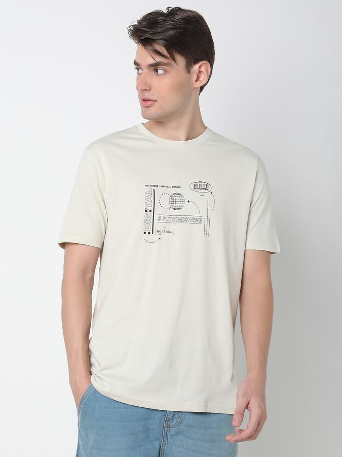 Men Graphic Print Regular Fit Crew-Neck T-Shirt image number 0