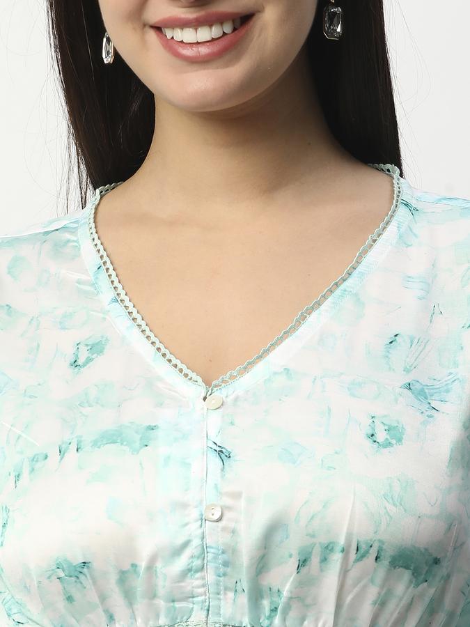 Women Rayon Printed Fit And Flare Ethnic Dress