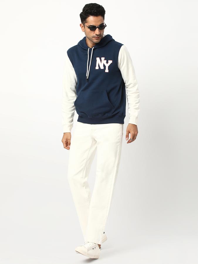Men Colourblock Regular Fit Hooded Sweatshirt image number 1