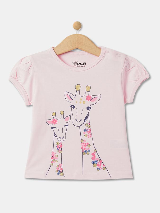 Girls Graphic Print Regular Print Round-Neck T-Shirt image number 0